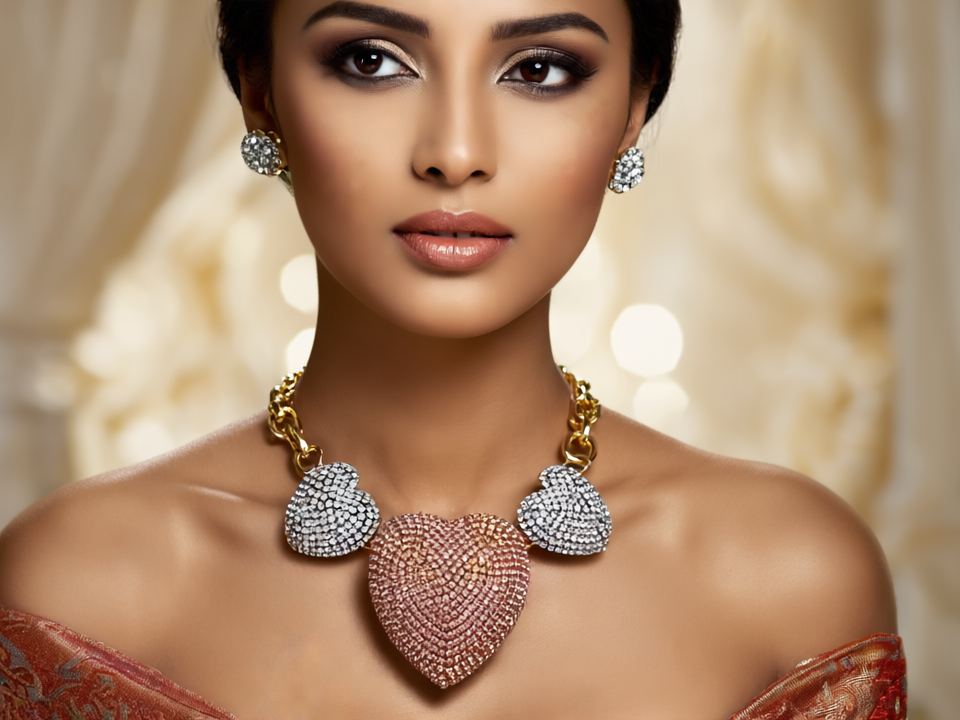 Triple Heartbeat Layered Gold Necklace.