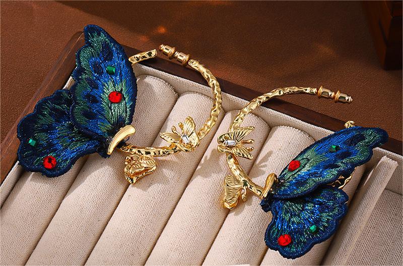 The Blue Hue Butterfly Hoops