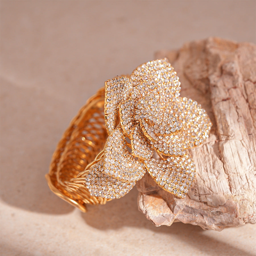 Gold Crystal Layered Bracelet – Cubic Zirconia Jewelry”.
