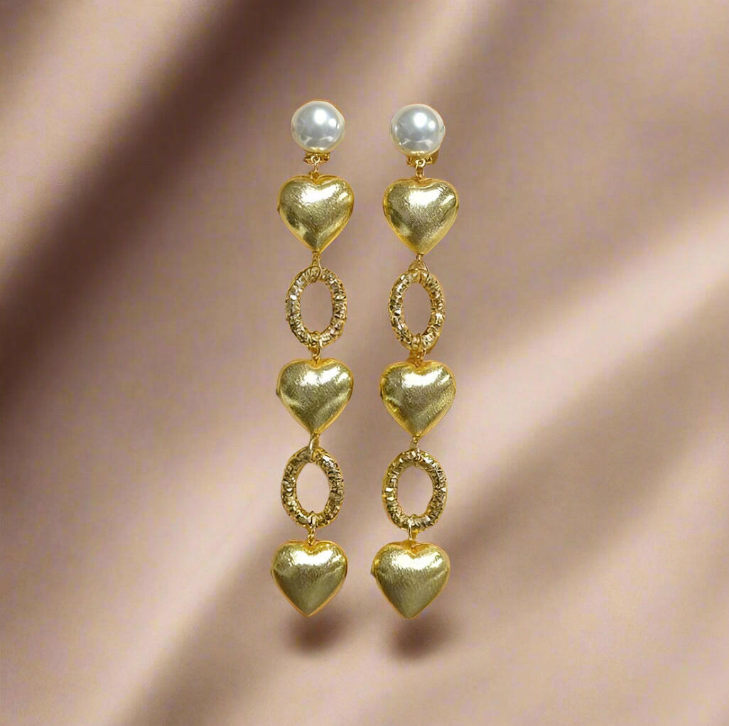 Golden Heart Earrings