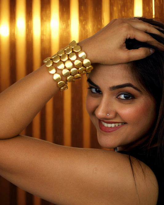 Gold Stacked- Trendy Bracelet