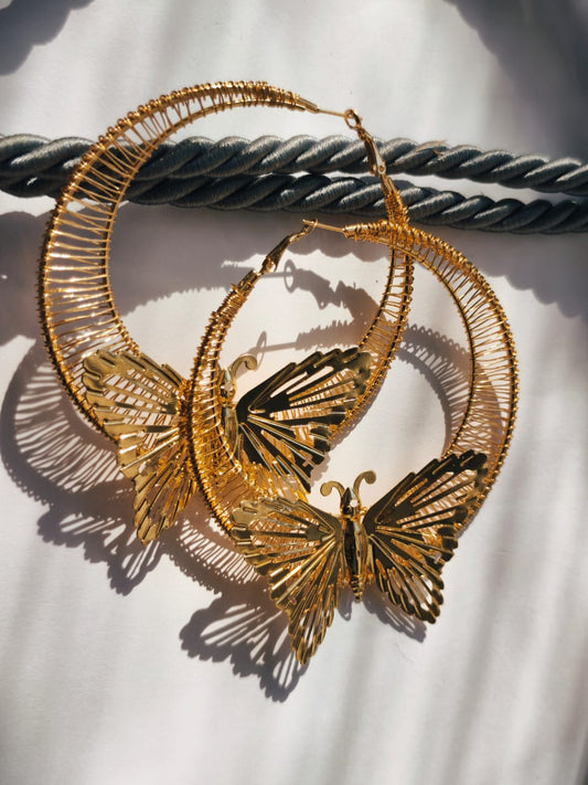 Butterfly Big Hoops