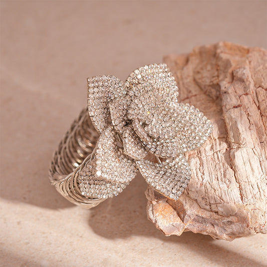 Silver Crystal Layered Bracelet – Cubic Zirconia Jewelry.