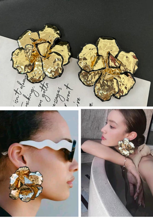 Golden Petal Earrings.