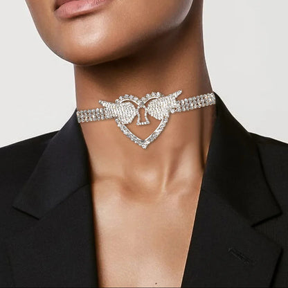 Heartlock Sparkle Choker Necklace