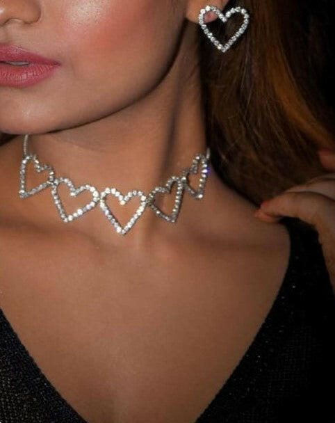 Gleaming heart necklace sparkling with elegance and timeless beauty for a sophisticated look