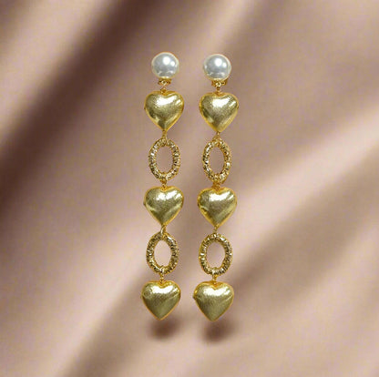 Golden Heart Earrings