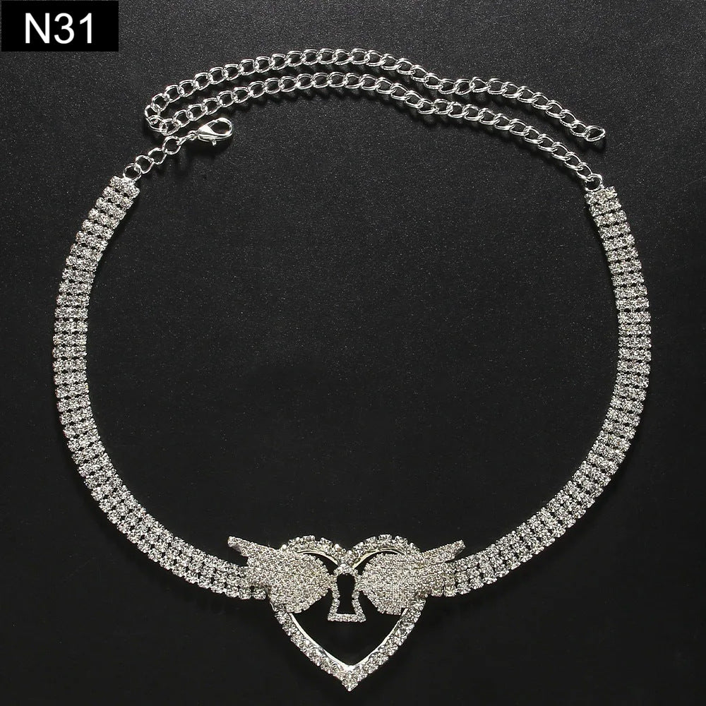Heartlock Sparkle Choker Necklace