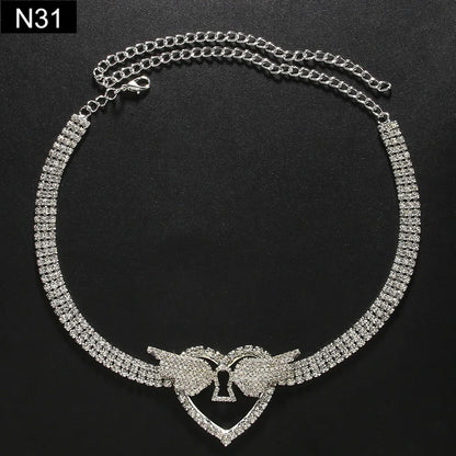 Heartlock Sparkle Choker Necklace