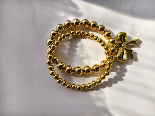 Golden Grace Charm Bracelets_Bow